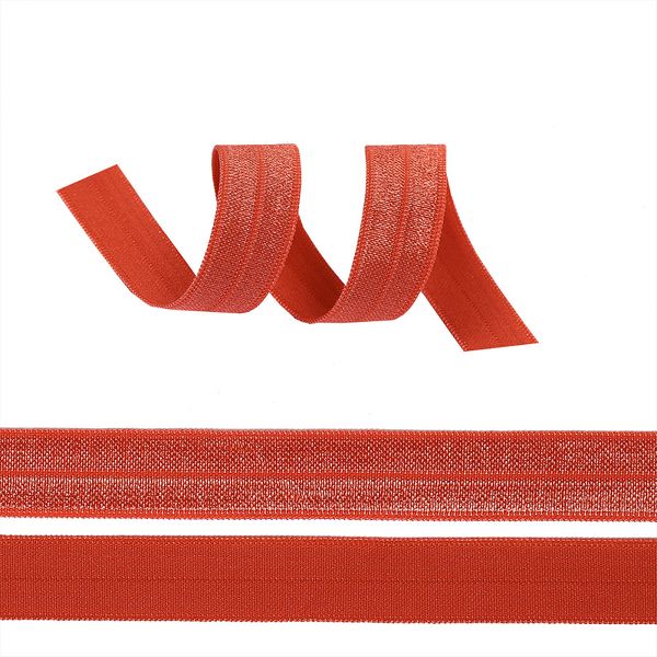 Резинка бельевая (окантовочная) блестящая 15.0 мм / 50 метров, F287 терракотовый