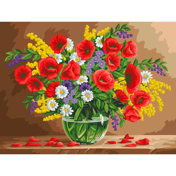 Картина по номерам Русская живопись, Душистые маки 40х50см