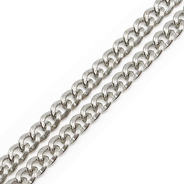 Цепь стальная, 6,2х4,8 мм, 10 м, никель