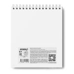 Блокнот с пластиковой обложкой, тиснение серебряной фольгой, 500 мкр, на гребне, A5 60 л., 4 шт, клетка, Голубой 01039, Светоч 60Б29