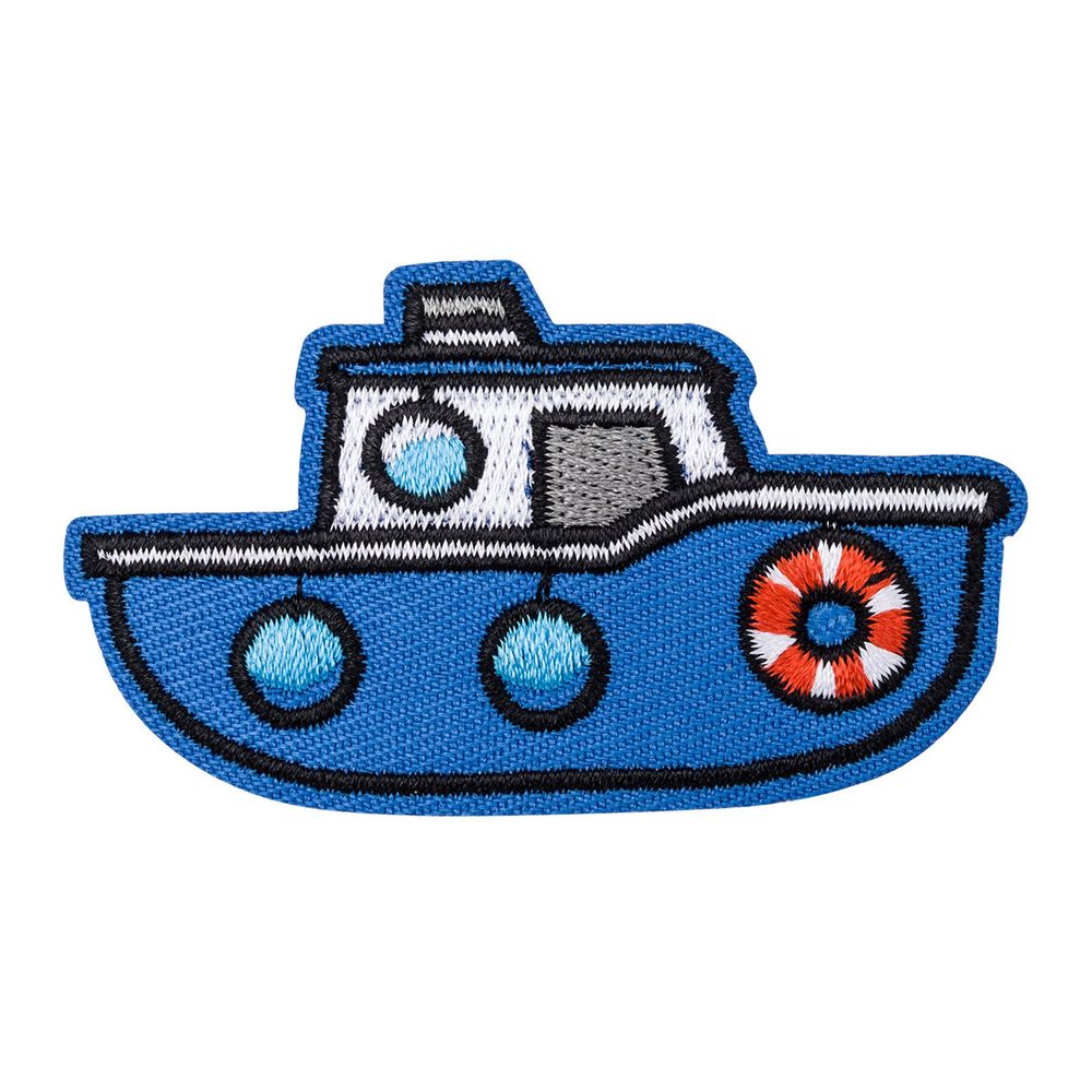 Термоаппликация Голубой катер, 3,8х6,6см Hobby&amp;Pro, QYE-220
