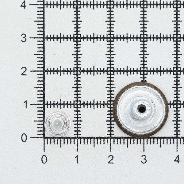 Пуговицы джинсовые ⌀17 мм, фиксированная ножка, сталь, 8 звезд, антик, 100 шт, New Star