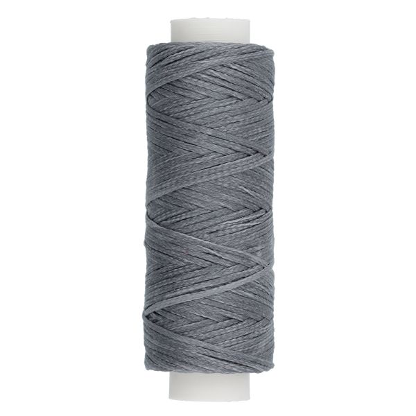 Нитки для кожи вощёные плоские 0.8 мм, 25 м, 013 св. серый, LC-001, Промысел