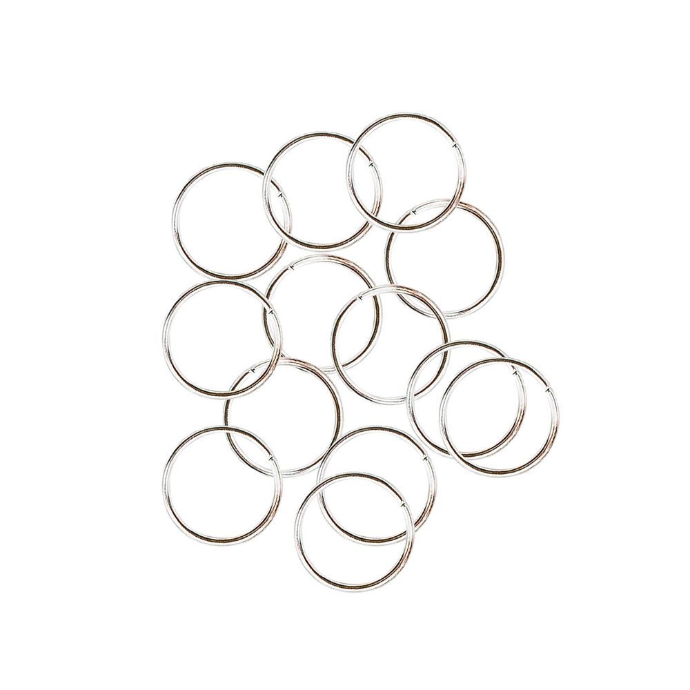 Кольцо соединительное 0,9х12 мм, 50 шт в упак, Астра, Серебро