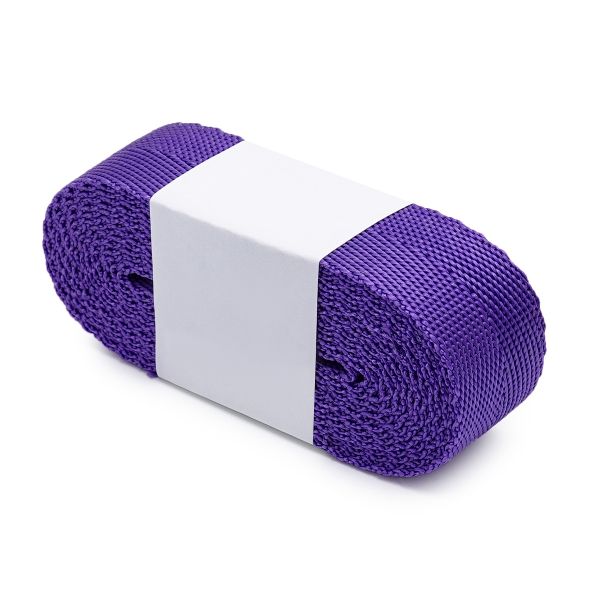 Стропа (ременная лента) 25 мм / 5х2.5 метра, толщ. 1.0 мм, [15.1 г/пог.м], 100% п/п, 19 фиолетовый