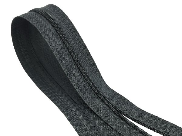 Молния рулонная витая (спираль) Т3 (3 мм) УСИЛЕННАЯ, НА БОБИНЕ, S-156 т.серый (цв.SBS) / кор. 1200 метров