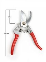 Секатор изогнутое лезвие 60/225 V8 ручки красный металл, Maxwell Garden