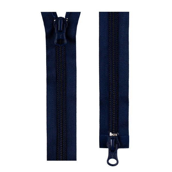 Молния спираль (витая) Т10 (10 мм) 2 зам., разъем., 120 см, 220 синий, S-10 Gamma, 10 шт