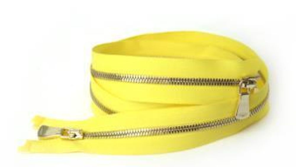 Молния металл Т3 (3 мм) 2 зам., разъем., 70 см, св. золото, цв.D504 желтый, MaxZipper Premium, 1 шт /TOS/