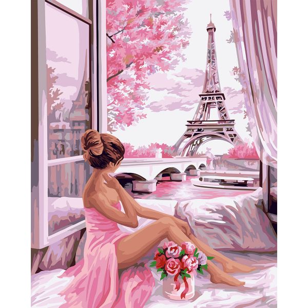 Картина по номерам Русская живопись J056, Розовый рассвет 40х50 см