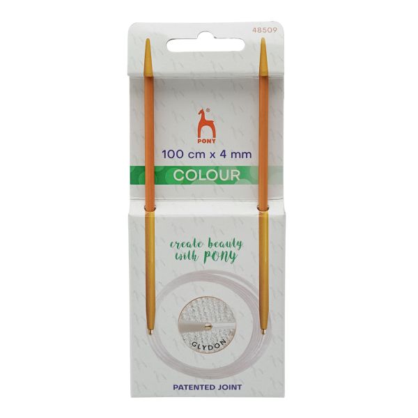Спицы круговые Pony Colour ⌀4.0 мм, 100 см, алюминий, 48509