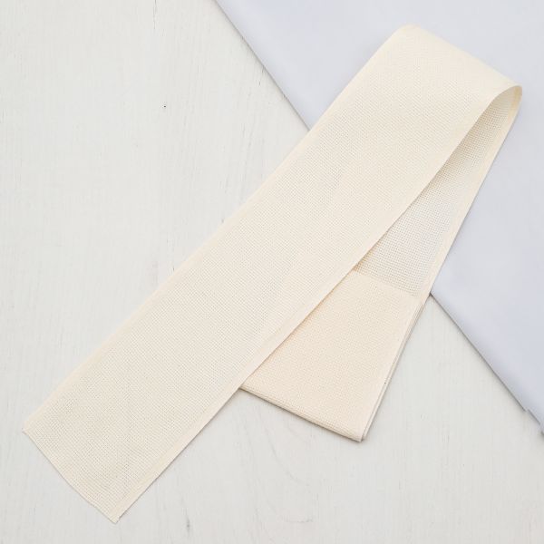 Канва лента 10 см / 1.5 метра, 100% хлопок Bestex, неотбел/неотбел