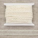 Кружево гипюр (плетёное) 33 мм, белый, 13.71 м