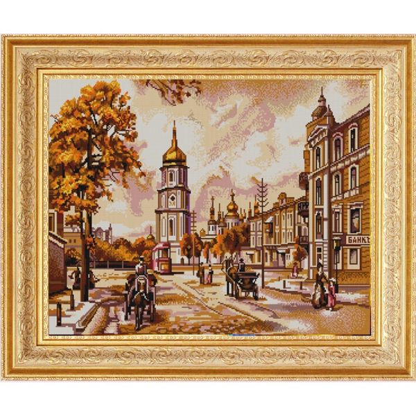 Рисунок для вышивания бисером Конек, 9796 Осенняя площадь 45х60 см