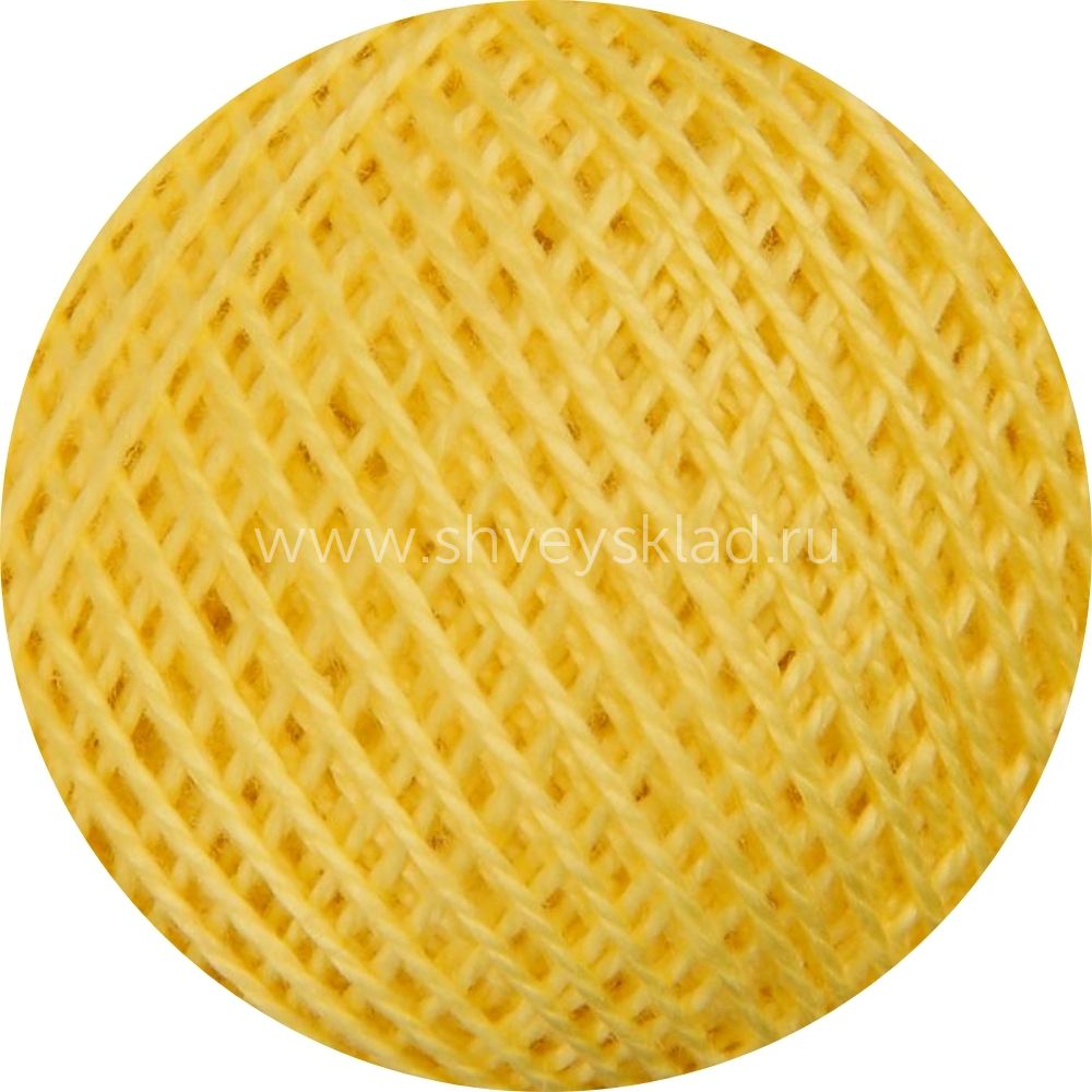 Пряжа ПНК им.Кирова Ирис / уп.20 мот. по 25 г, 150м, 0301 цедра лимона