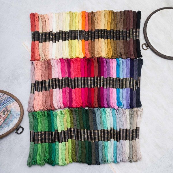 Набор хлопкового мулине №2, 100 цветов (100 шт по 8 метров), Bestex