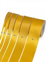 Лента атласная 1-сторонняя 38.0 мм / 22.5±1 метра, 3016 т.желтый, Magic4Hobby