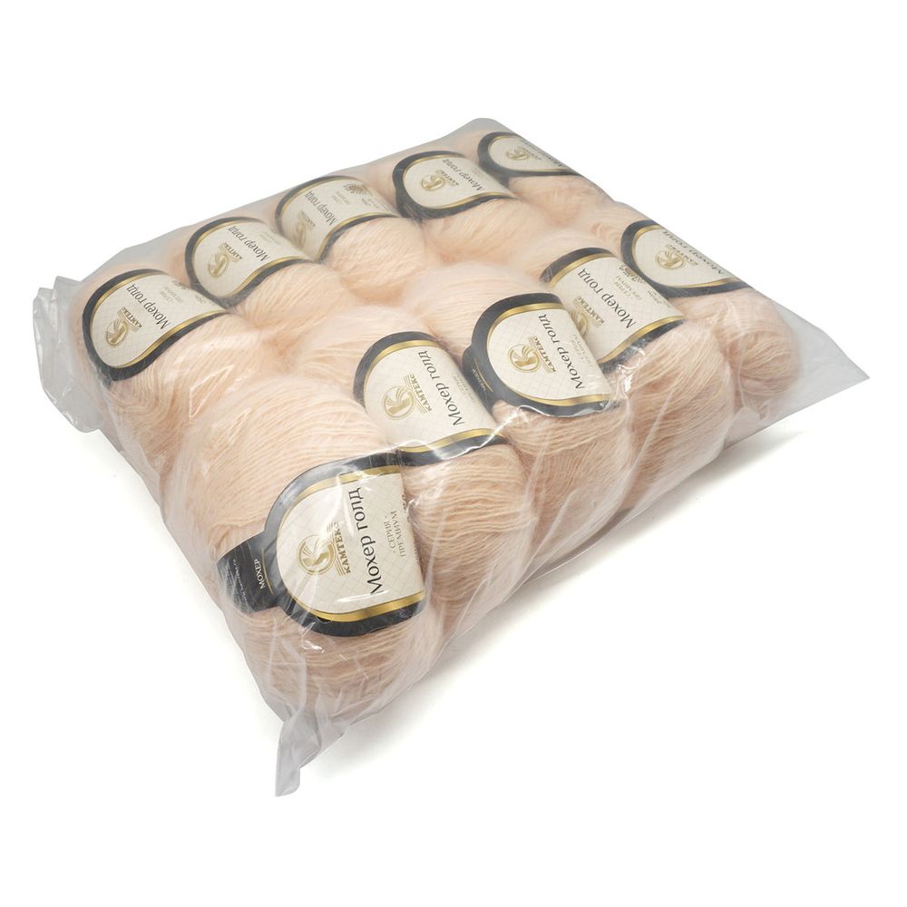 Пряжа Камтекс Мохер Голд / уп.10 мот. по 50 г, 250 м, 080 экрю