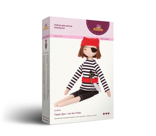 Набор для шитья игрушки Пират Джо 34 см, Miadolla D-0313