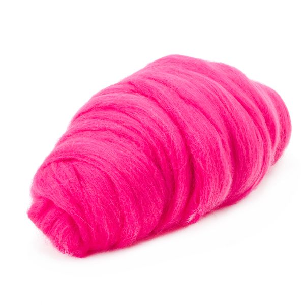 Шерсть для валяния Троицкая мериносовая тонкая 100%, 100 г, 167 рубин