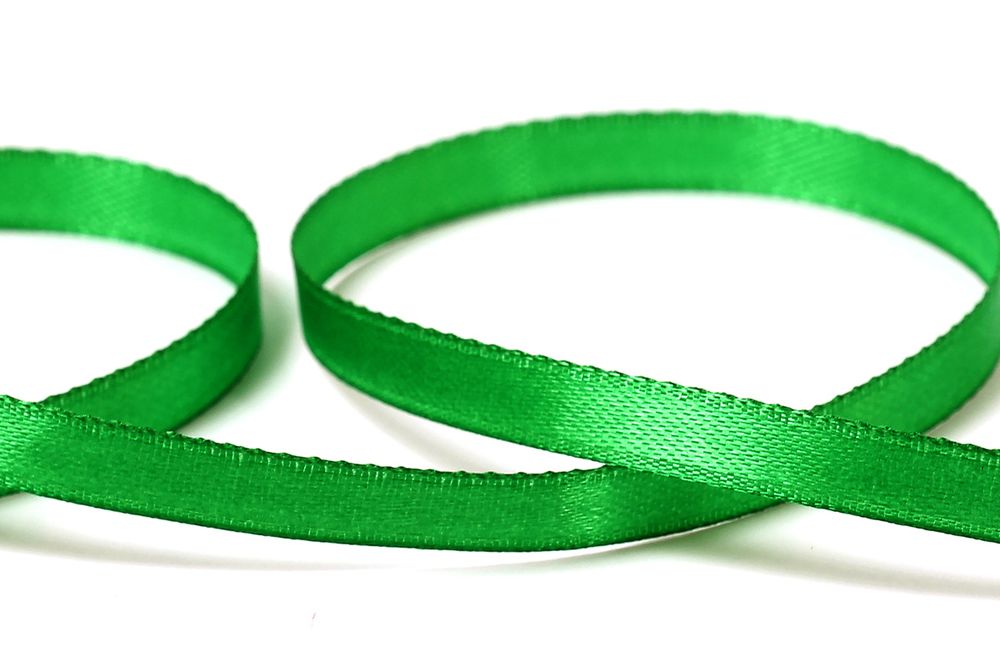 Лента атласная 1-сторонняя 6.0 мм / 33±2 метра, 019 зеленый, Gamma