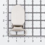Клипса для подтяжек гладкая 20.0 мм, сталь (никель), 20 шт
