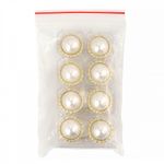 Пуговицы металлические на ножке 36L-23 мм, С-MP30 цв.золото/перламутр, 10 шт