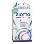 Фломастеры блестящие Пастельные цвета с глиттером 8 цв, на водной основе F426300, Giotto