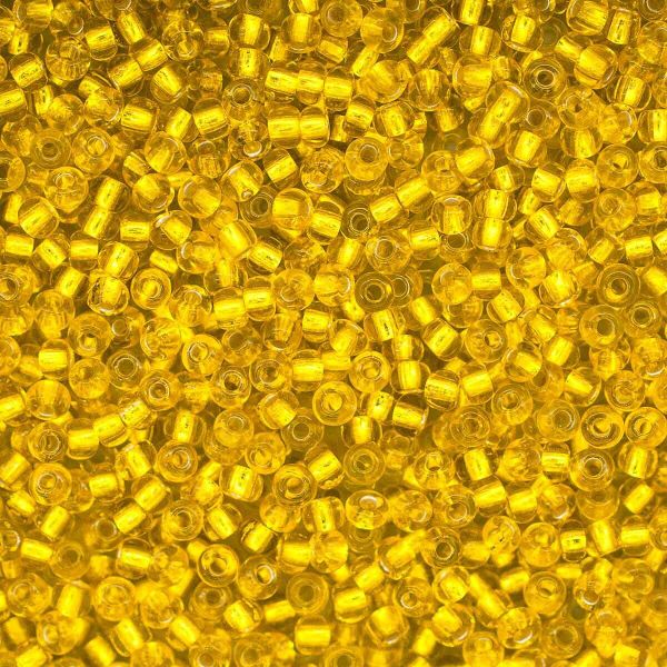 Бисер Preciosa прозрачный с серебр. центром 10/0 (87010) круг. отв., 500гр