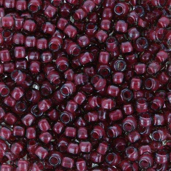 Бисер Toho 11/0 круглый (2.2 мм), 25 г (5х5 г), 1075 т. малиновый