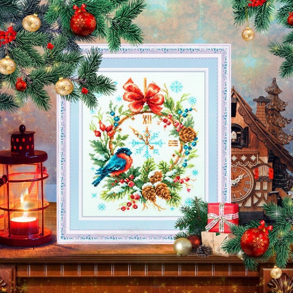 Набор для вышивания нитками Чудесная игла, Время рождества 17х22 см