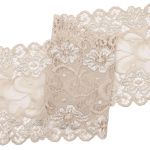 Кружево бельевое эластичное 150 мм / 3.4 метра, цвет телесный