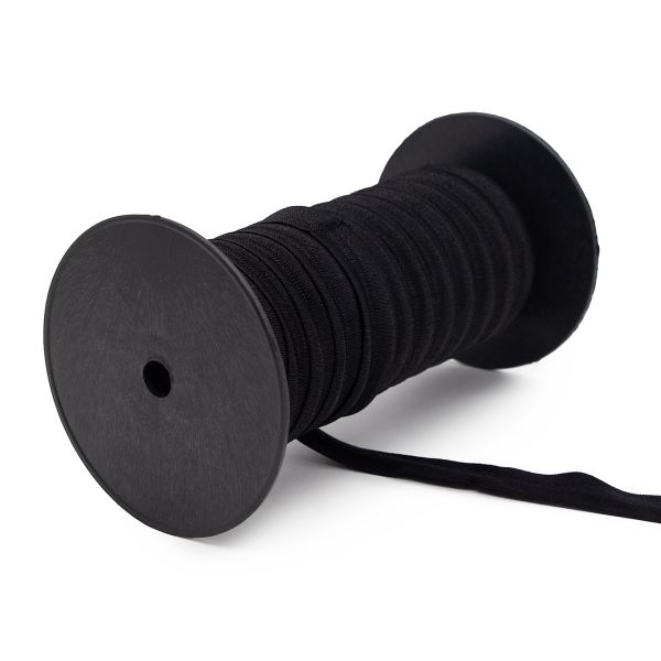 Резинка бельевая (окантовочная) блестящая 20.0 мм / 50 метров, черный, 46-07320/20