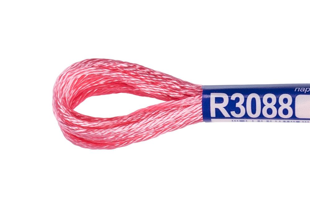 Мулине Gamma вискоза 100%, цв.R3088 розовый, 12 мотков по 8 метров