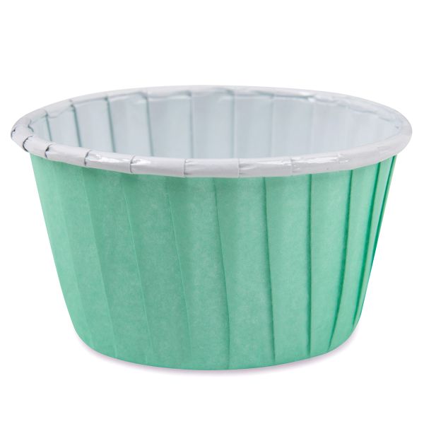 Формы для выпечки бумажные (усиленные с бортиком) 5 см, 5х3.9 см, 12 шт, №06 бирюзовый, S-Chief PPC-0010