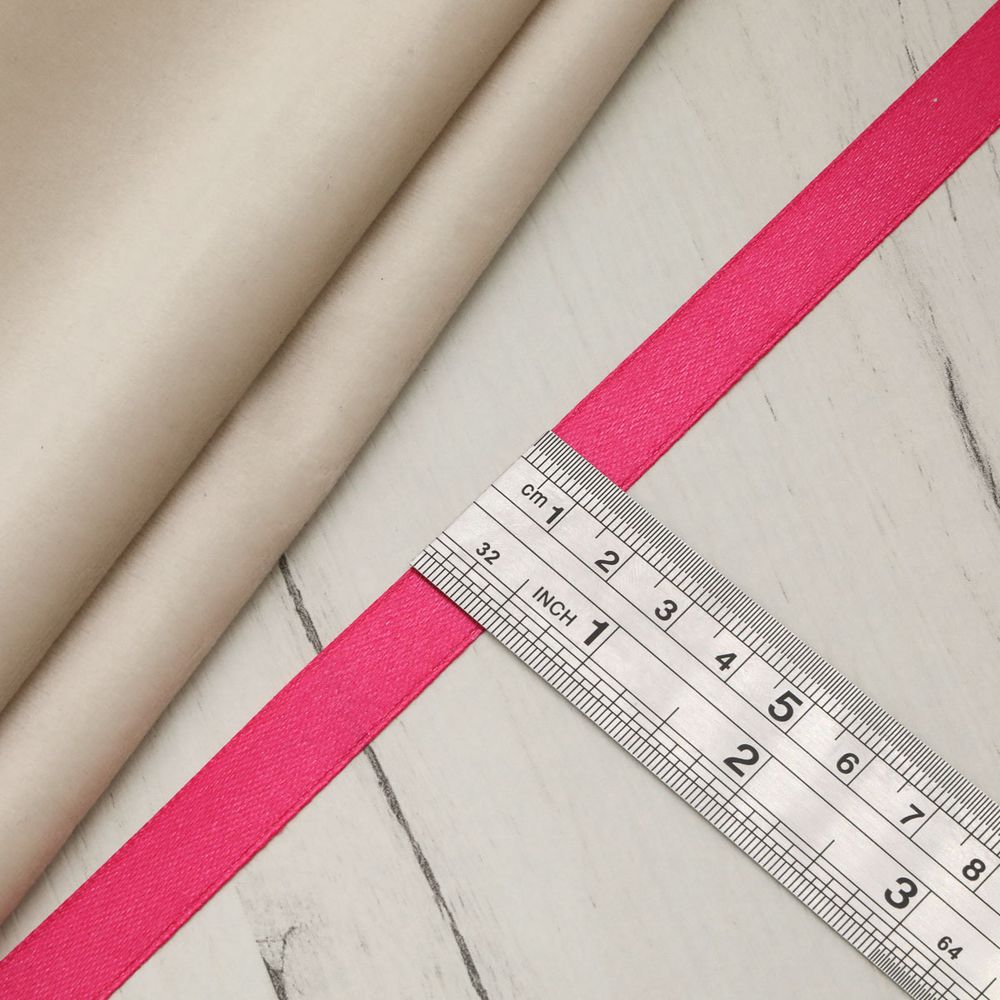 Лента атласная 1-сторонняя 12.0 мм / 22.86±1 метров, 015 фуксия, Globus