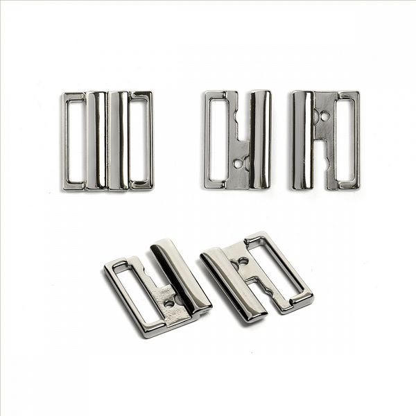 Пряжка-застежка для купальников металл 20.0 мм, 120SW, цв.никель уп.10 шт