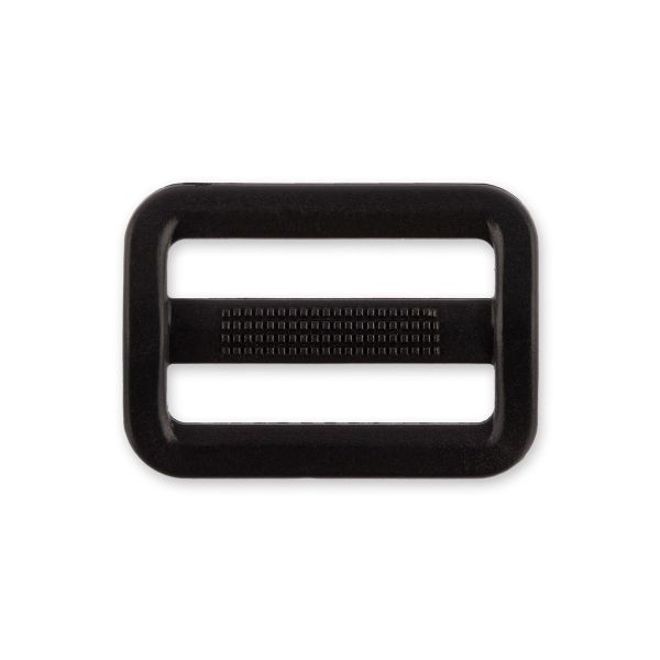 Пряжка двухщелевая пластик 25 мм, 100 шт, черный, Gamma SAR003