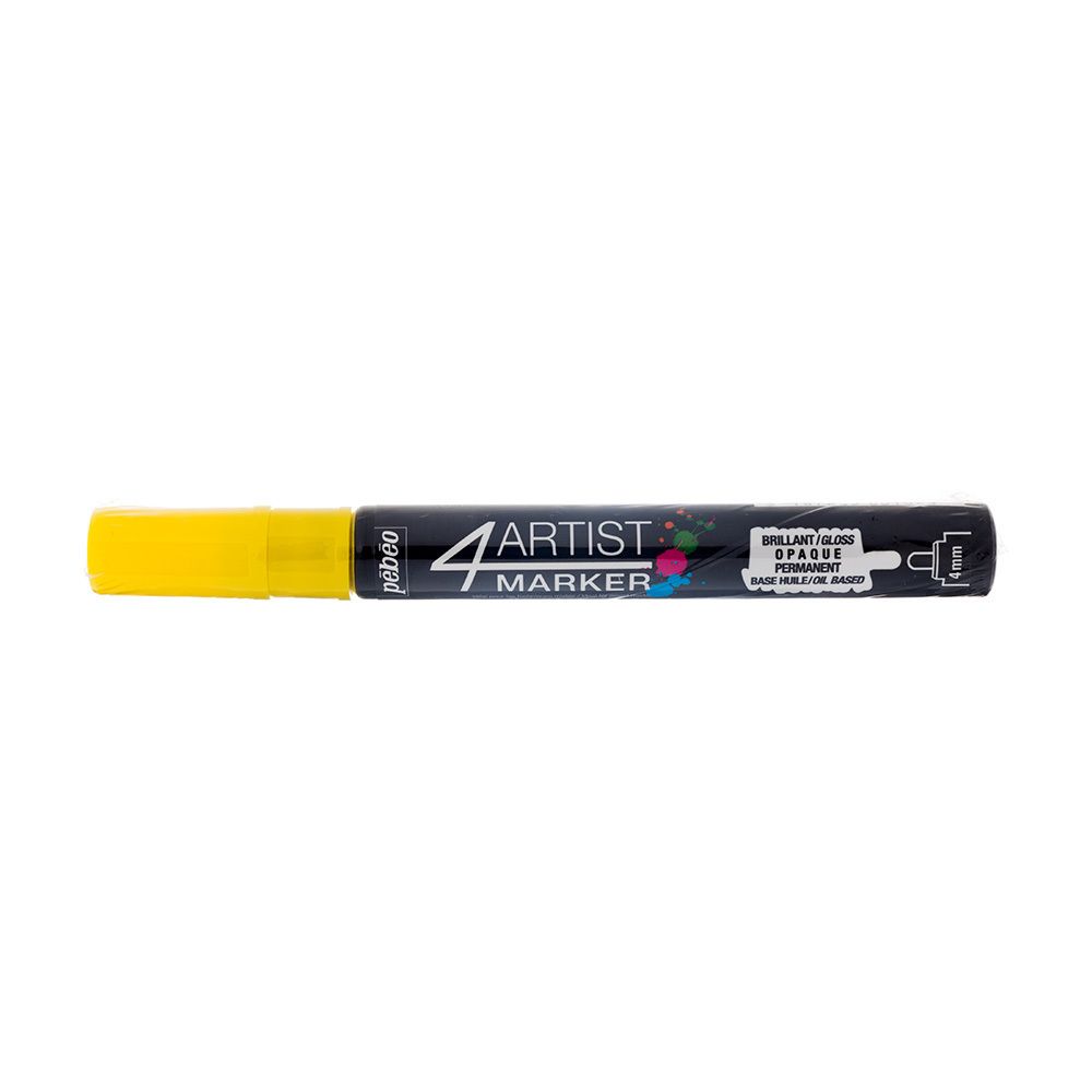 Маркер художественный 4Artist Marker на масляной основе 4 мм, перо круглое 6 шт, 580102 желтый, Pebeo