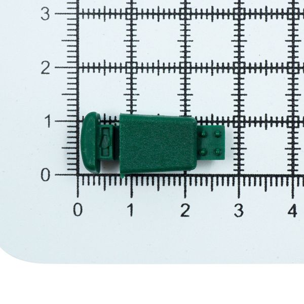 Наконечник для шнура пластик 17х11 мм, ПП, т.зеленый, 100 шт