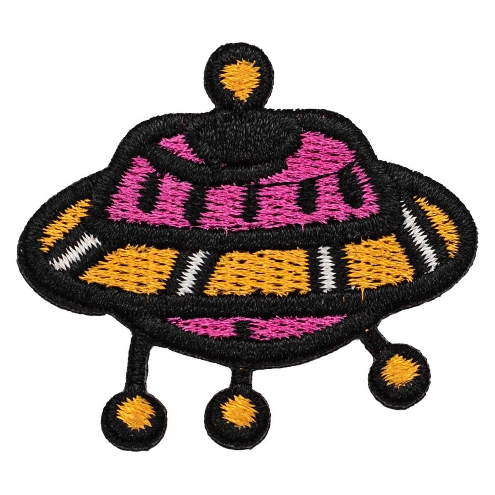 Термоаппликация "Розово-оранжевое НЛО", 5.0х4.4см