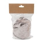 Декоративные элементы из коры дерева "Яблоко", 7см, 8 шт, белый