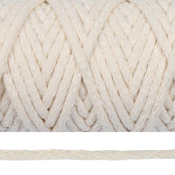 Шнур круглый х/б ⌀5.0 мм / 50 метров, 2155 ванильный