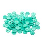 Пуговицы 4 прокола 24L, (col.D (бирюзовый)) CB, 72 шт