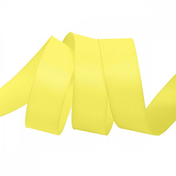 Лента репсовая (в рубчик) 25.0 мм цв. 640 желтый уп.22.86м (±1м)