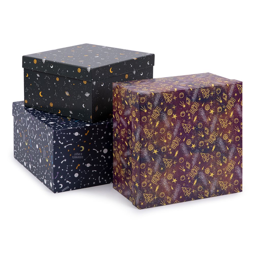 Набор подарочных коробок, 3 шт, 04 космос, Stilerra SBOX-S4