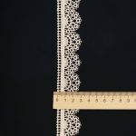 Кружево гипюр (плетёное) 30 мм / 13.72 метра, молочный, 3AR3499