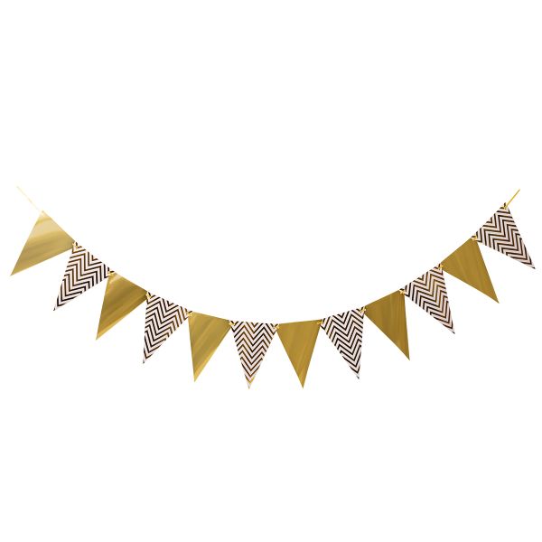 Гирлянда-растяжка 3 м, №03_золото/зигзаг, Boomzee GBZ-03