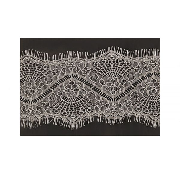 Кружево шантильи (реснички) 100 мм / 5х3 м, серый, Blitz LCE-33SH