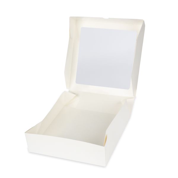 Кондитерская коробка для торта с 1 окном 20х20х4.5 см, S-Chief BFC-020